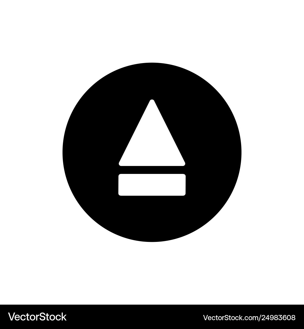 Eject button icon simple solid Eject button icon simple solid vector image
