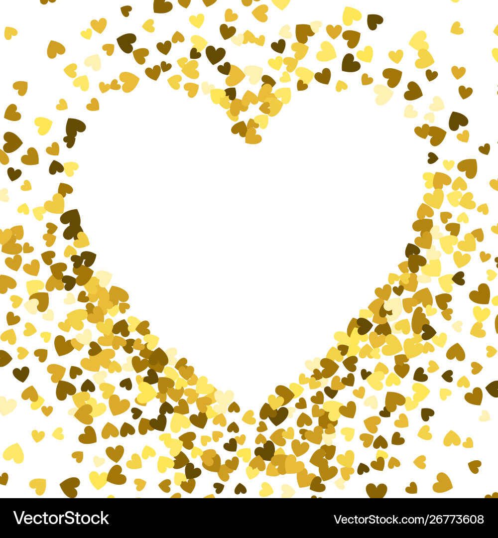 Frame or border random scatter hearts Frame or border random scatter hearts vector image