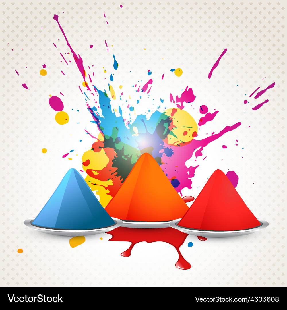 Holi festival design Royalty Free Vector Image