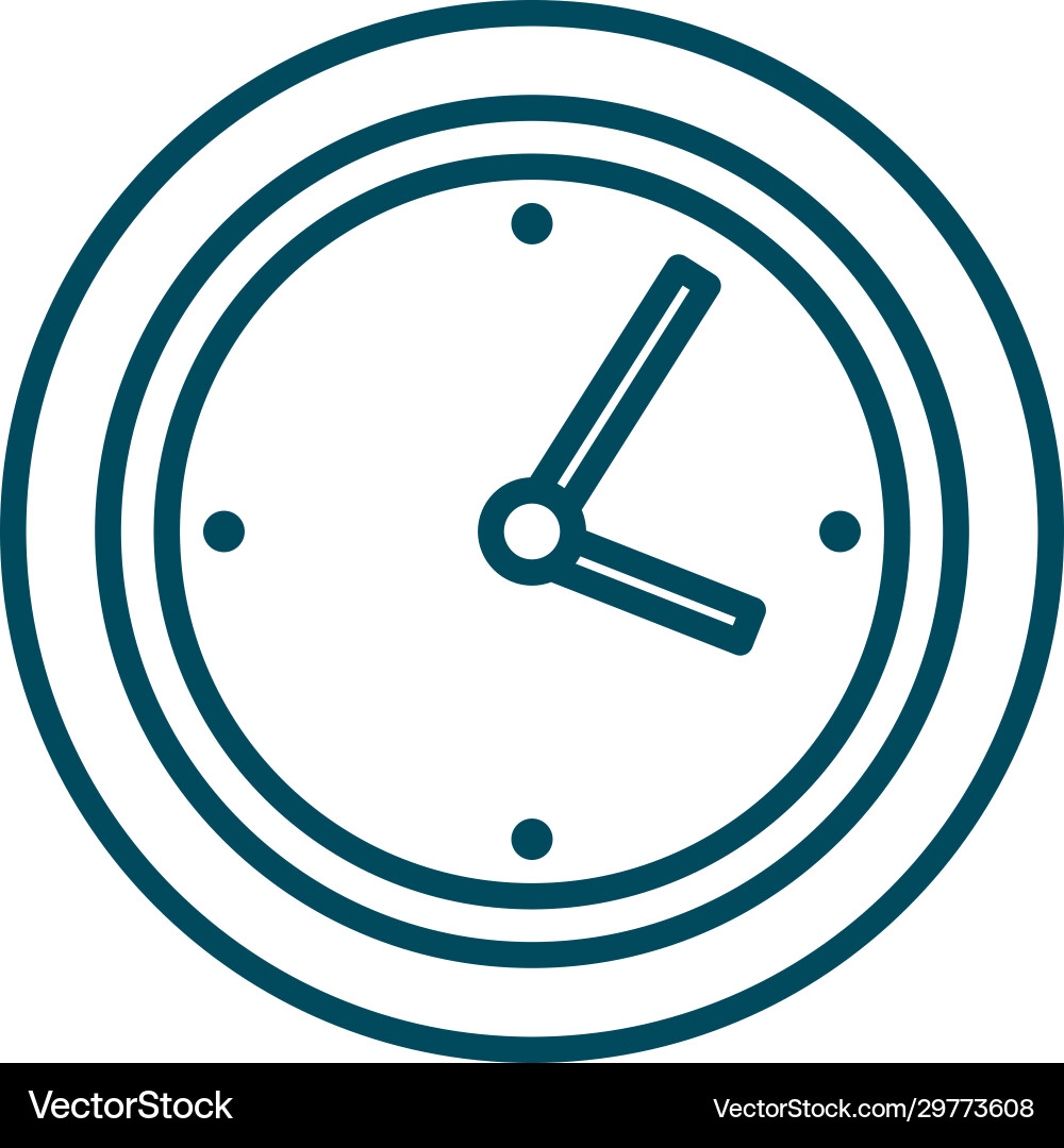 Isolated clock line style icon design vector image