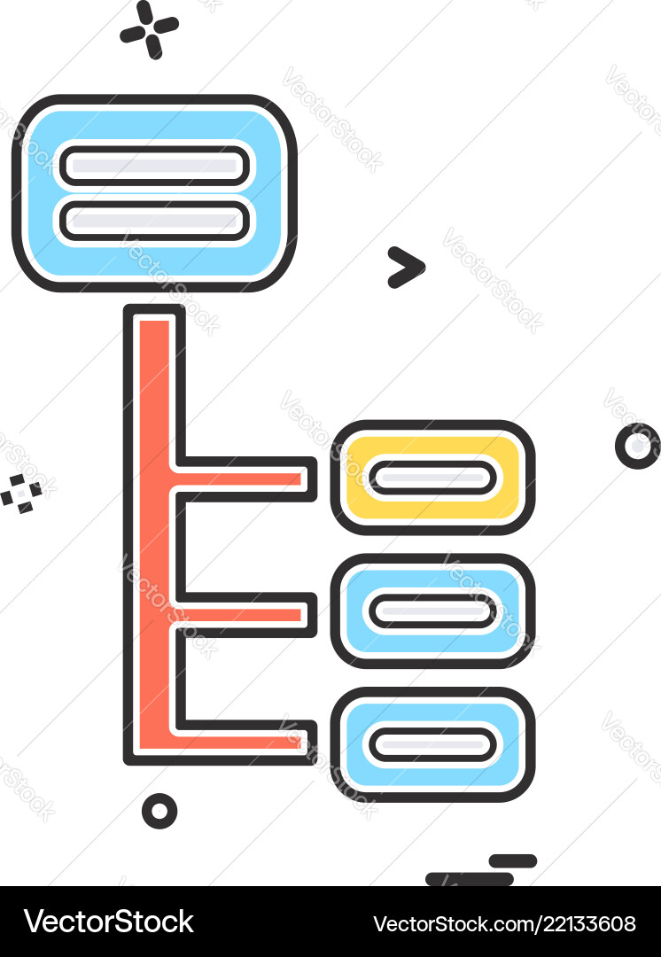 Menu tree icon design vector image