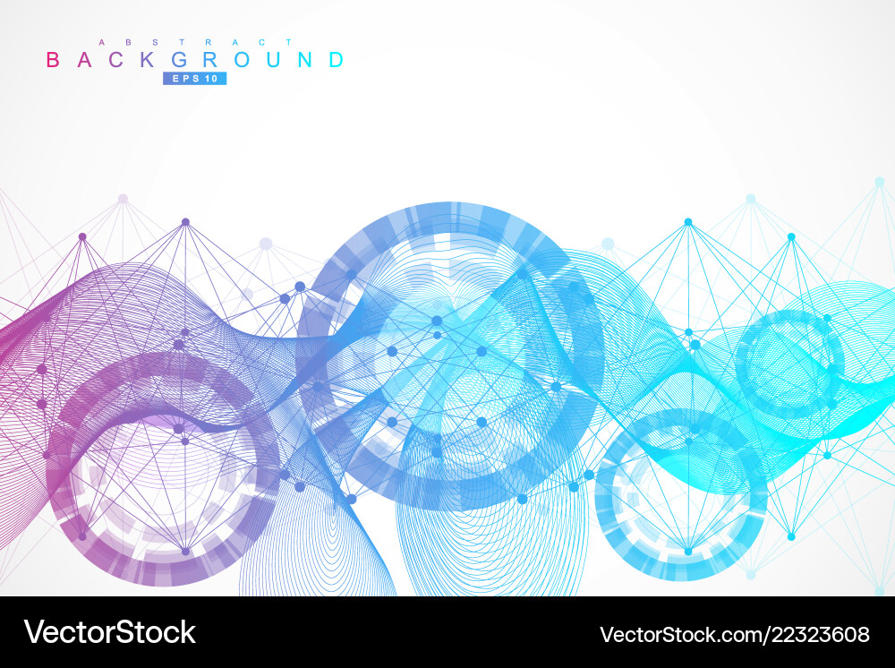 Modern Data Network Background Vector Image