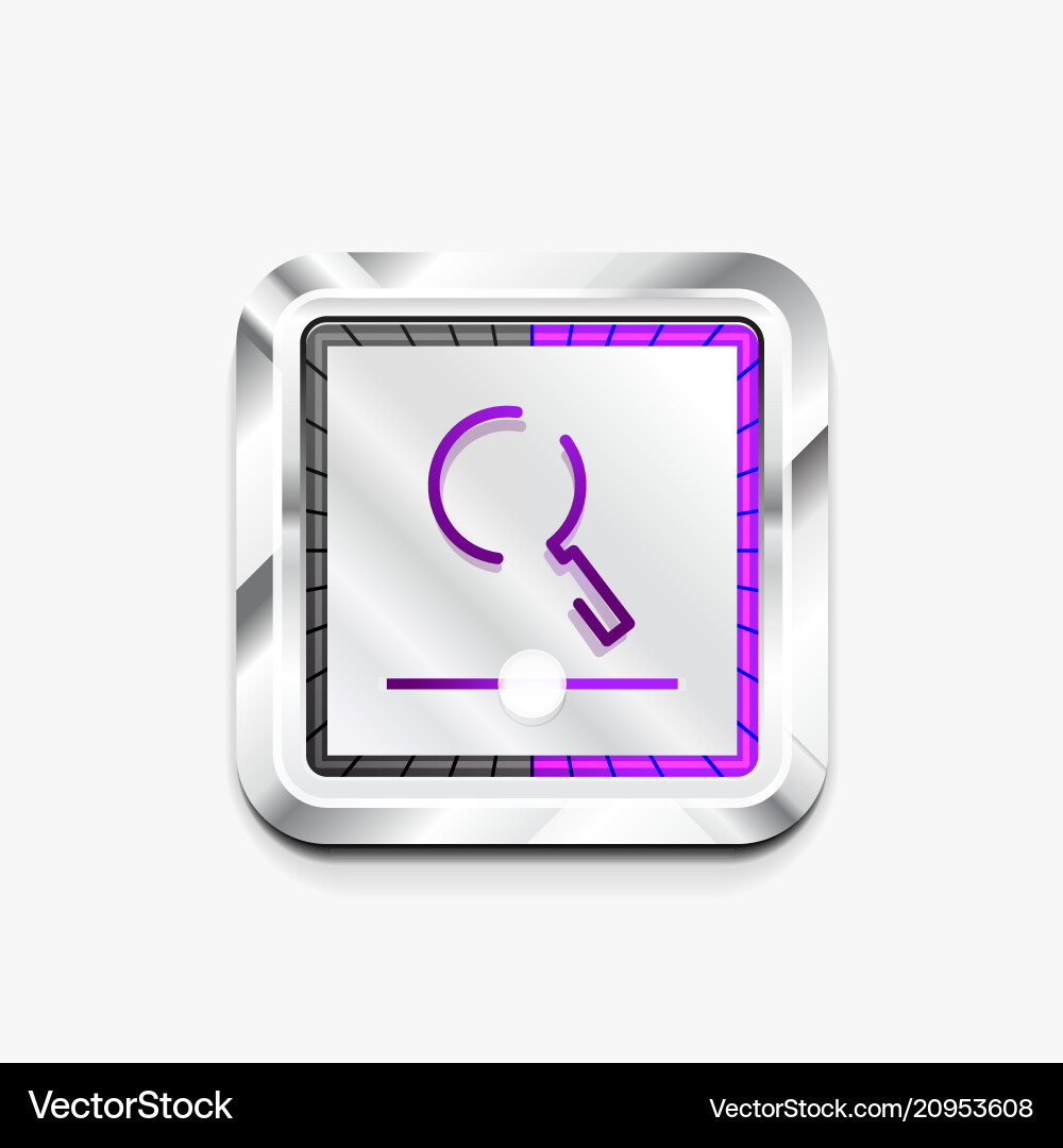 Search magnifier web button magnify icon modern Search magnifier web button magnify icon modern vector image