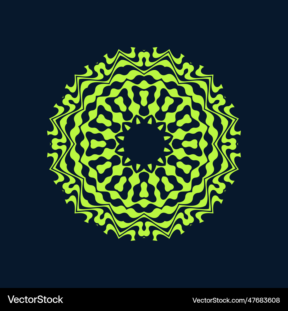 Symmetrical composition of wavy lines abstract vector image