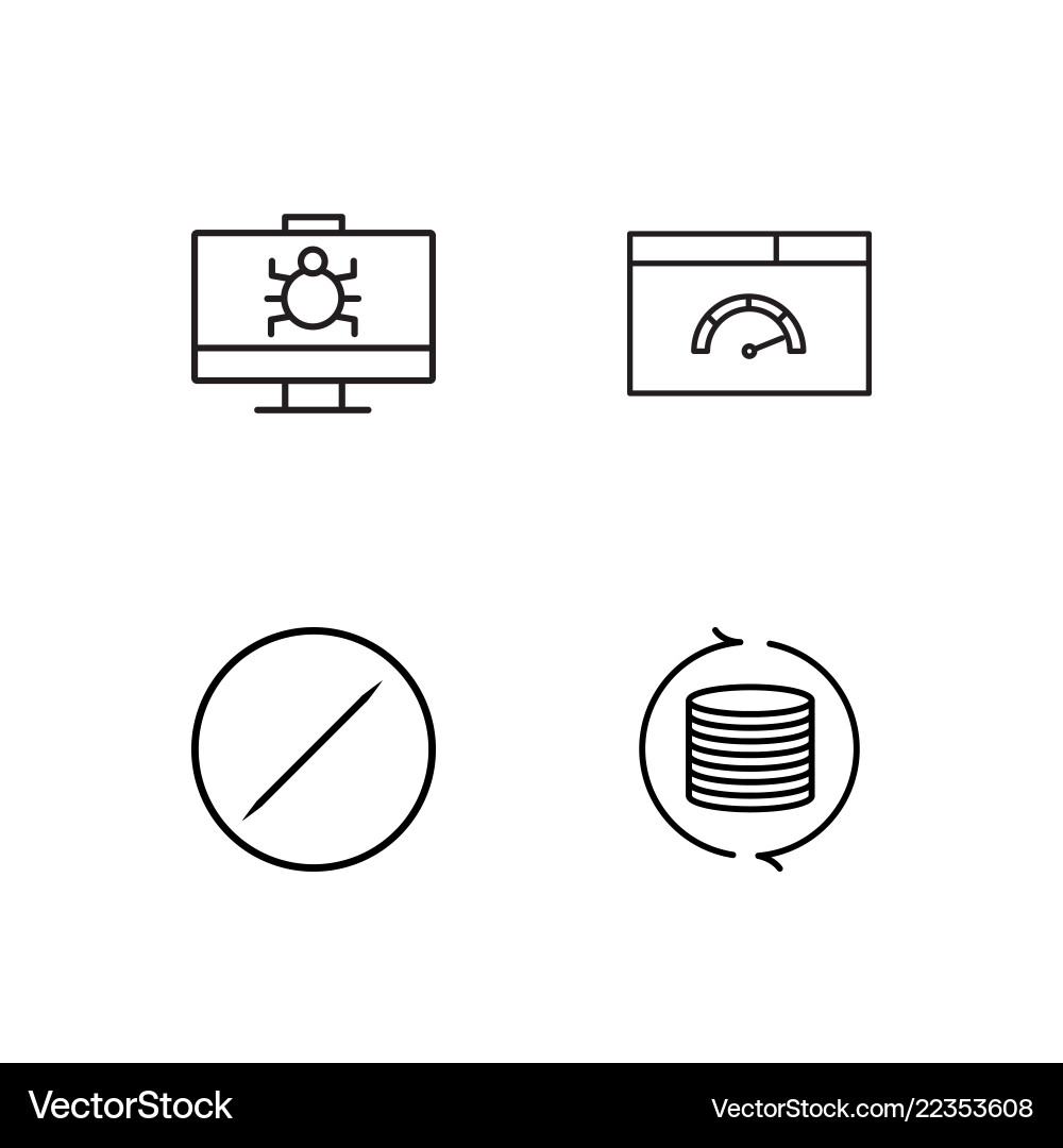 Web simple outlined icons set Web simple outlined icons set vector image