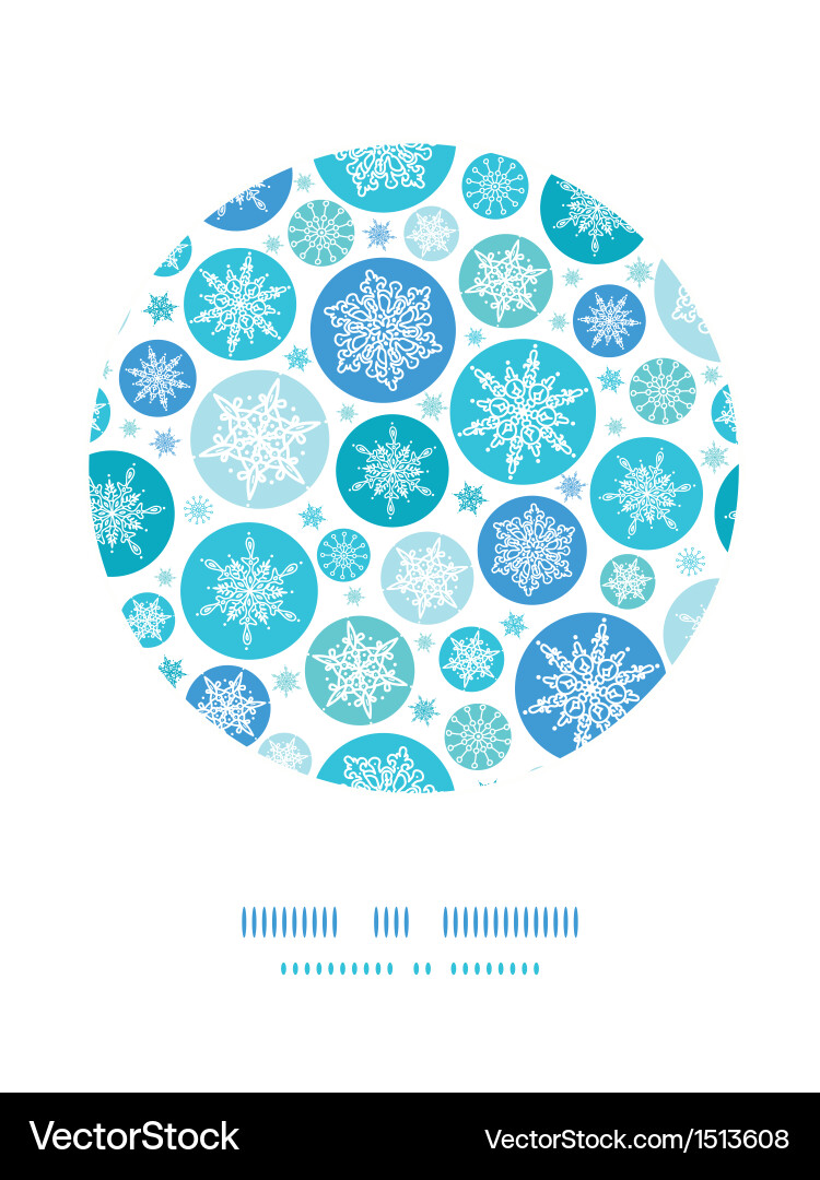 Winter Snowflake Circle Pattern Vector Image