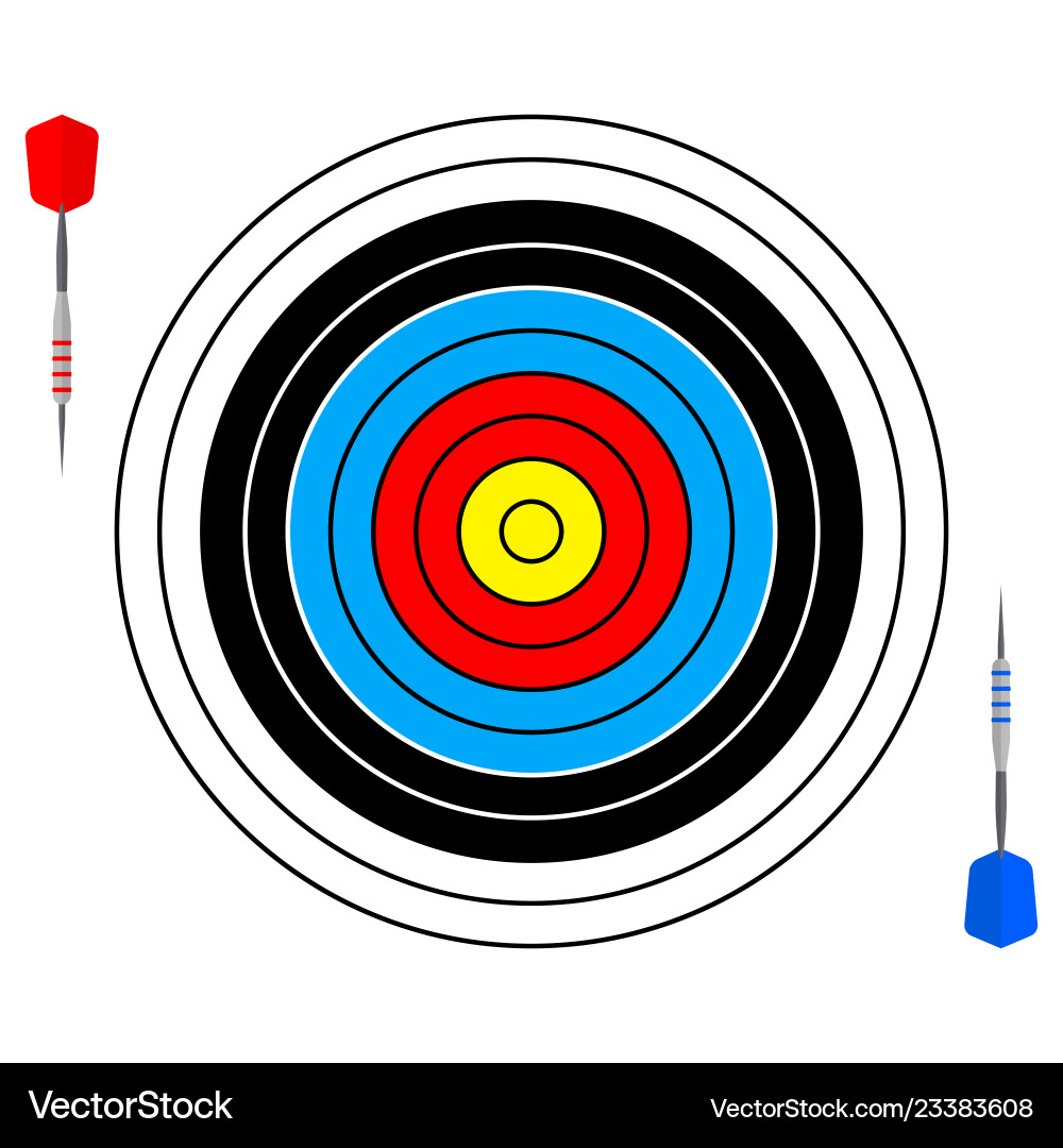 With dartboard for darts game vector image