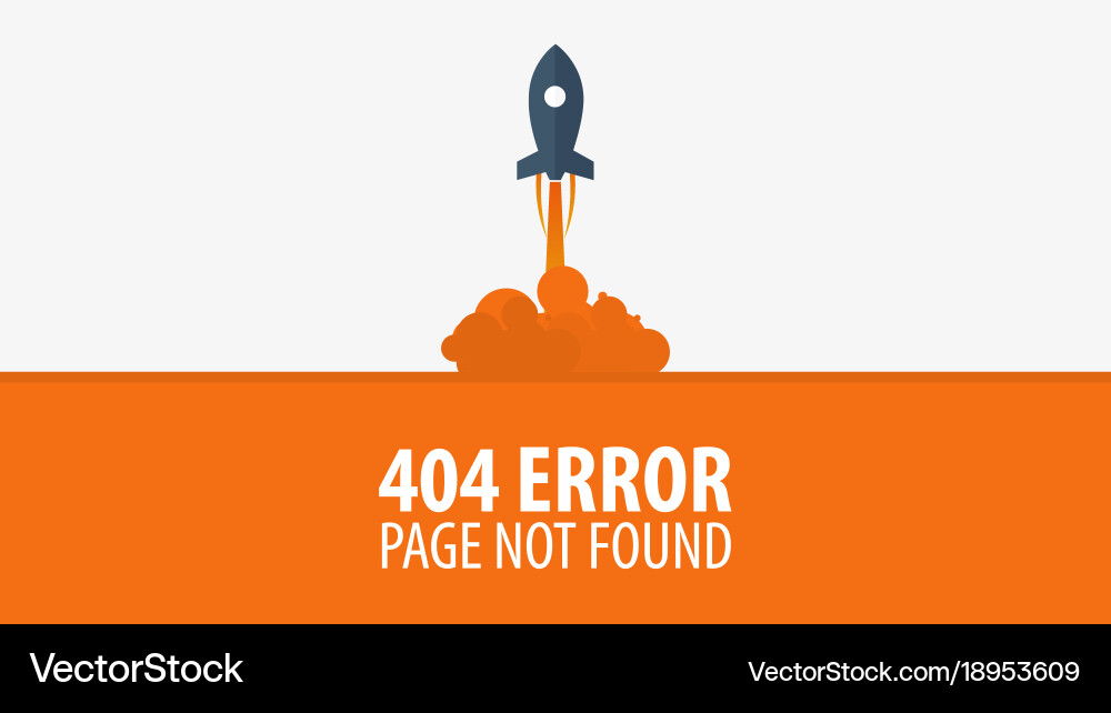 404 error page not found ui ux template vector image