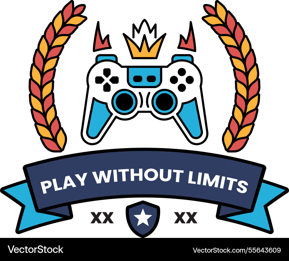 A video game controller with crown on top A video game controller with crown on top vector image