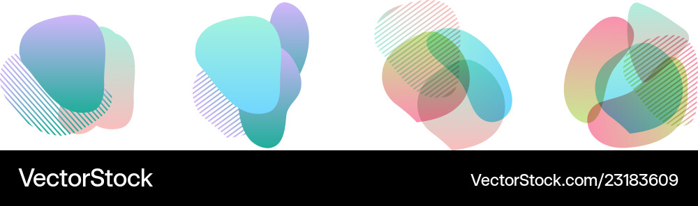 Abstract Fluid Shapes - Gradient Elements vector image