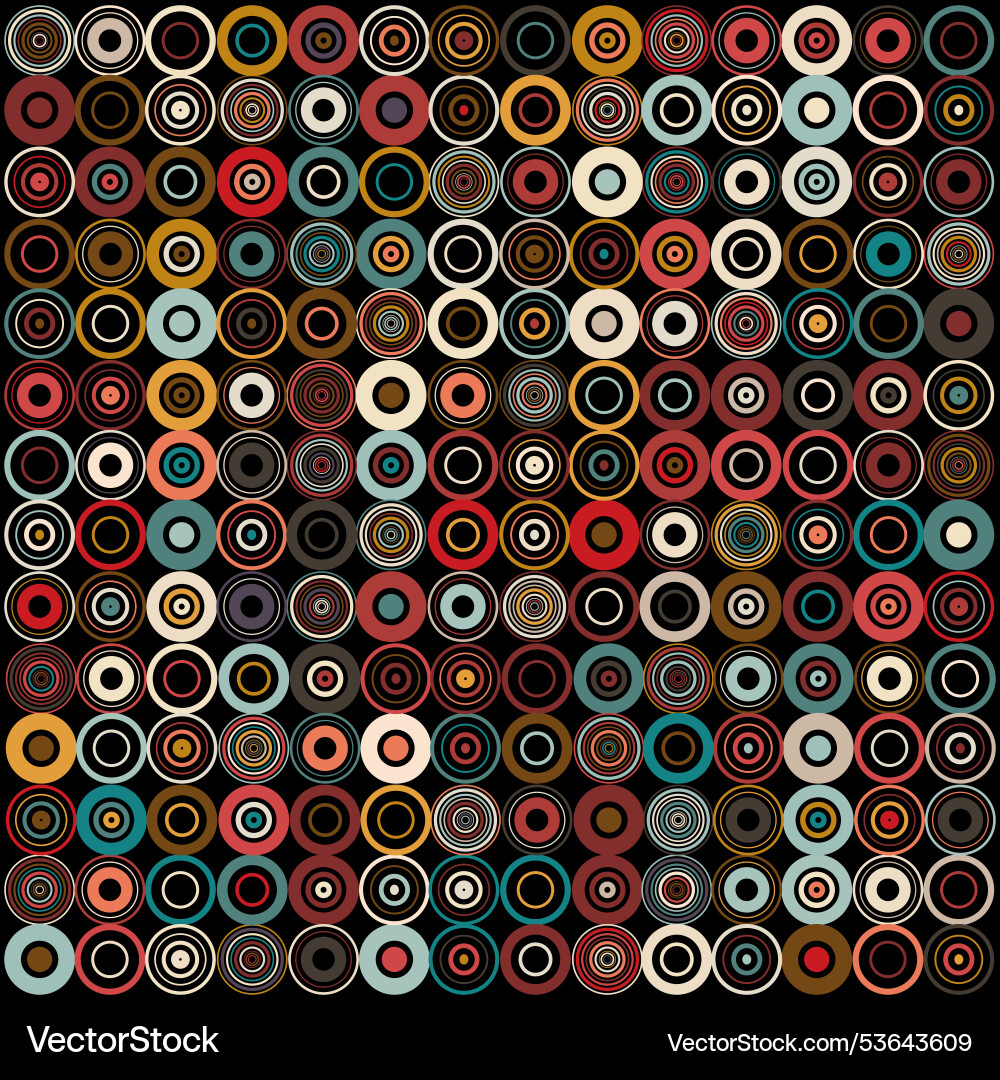 Abstract retro background with multi coloured Vector Image