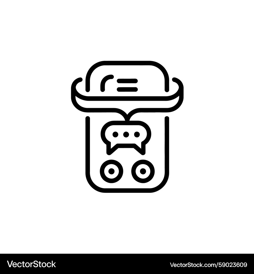 AI Chatbot Interface - Smart Tech Messaging Vector Image