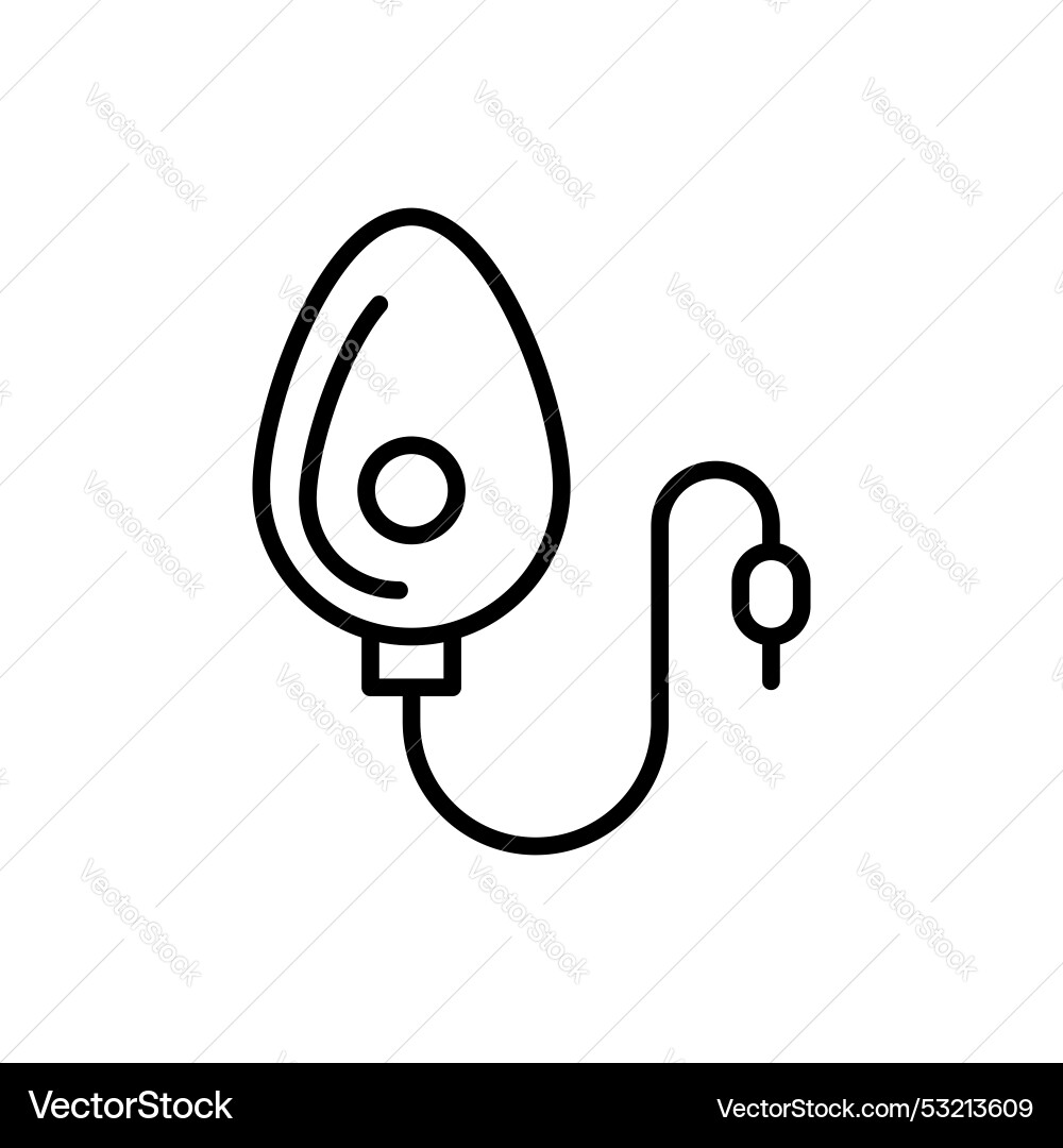 Anesthesia line icon isolated on white background Vector Image