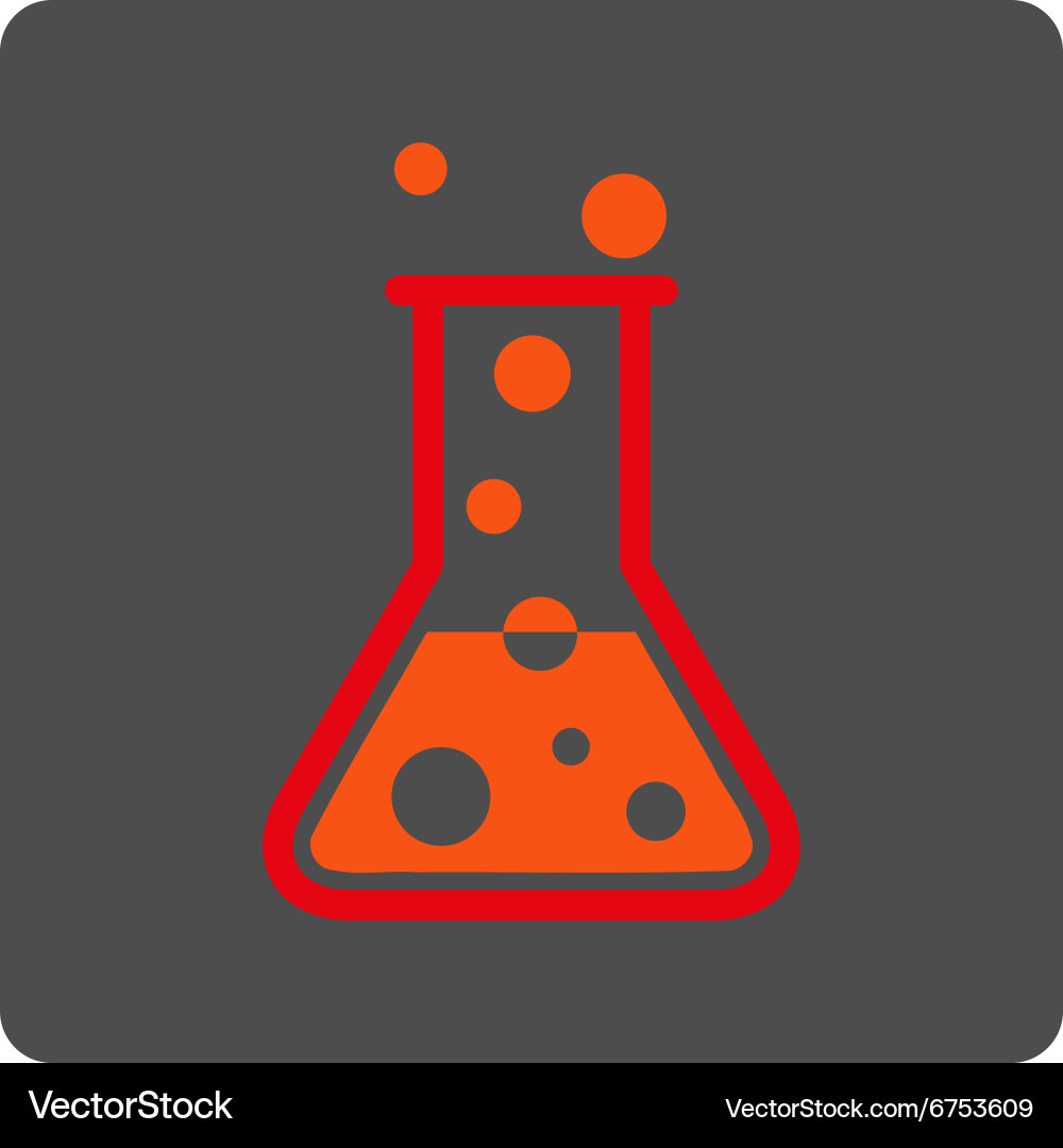 Boiling liquid rounded square button vector image