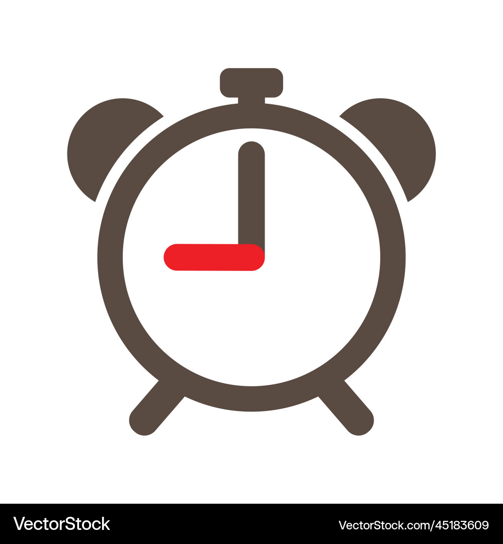 Clock timer simple icon alarm time Vector Image