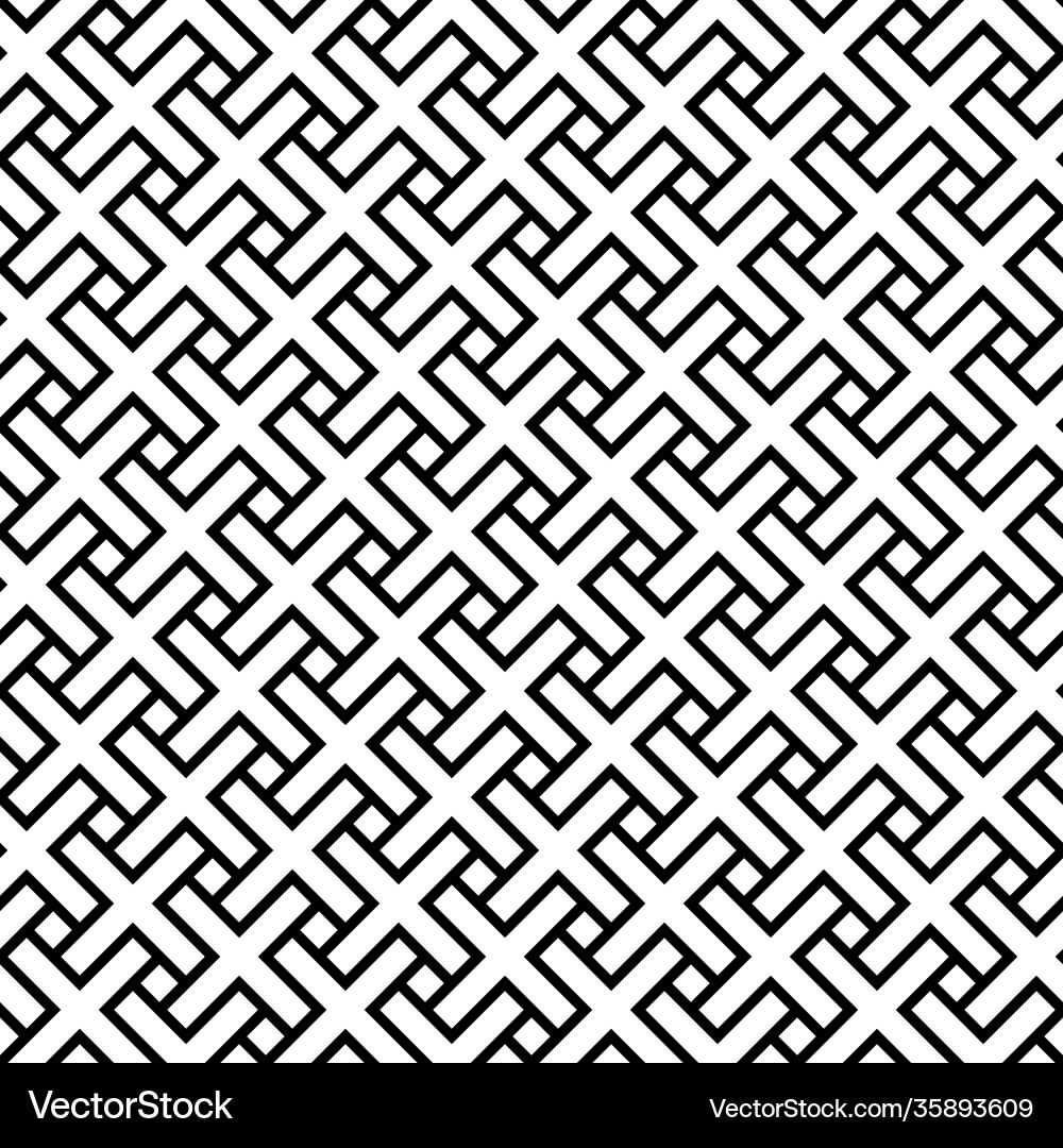 Cross Pattern Seamless Tile vector image