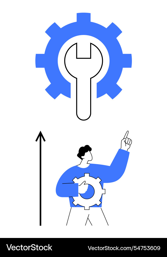 Efficient problem solving through innovation Efficient problem solving through innovation vector image