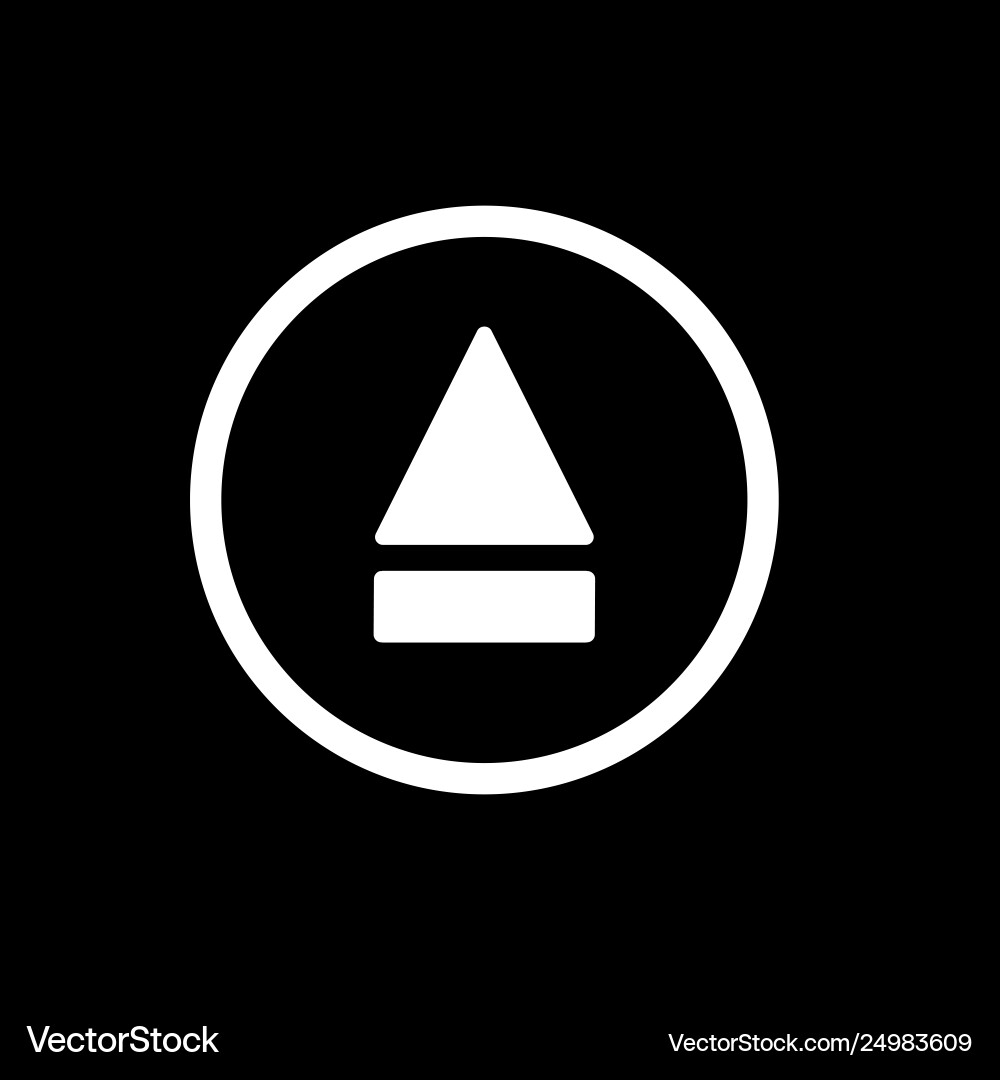 Eject button icon simple solid Eject button icon simple solid vector image