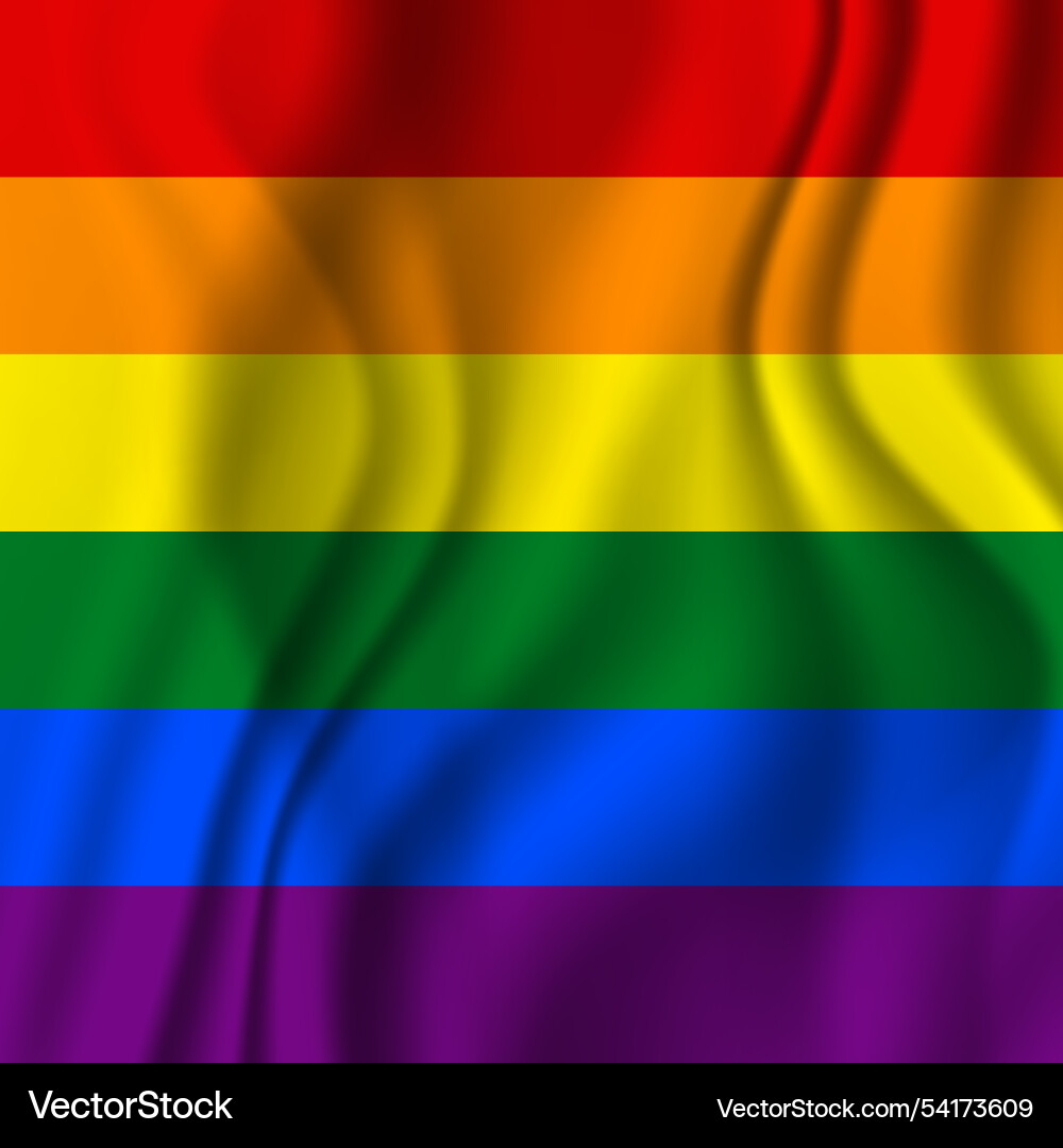 Flag lgbt squared icon badge or button template Flag lgbt squared icon badge or button template vector image