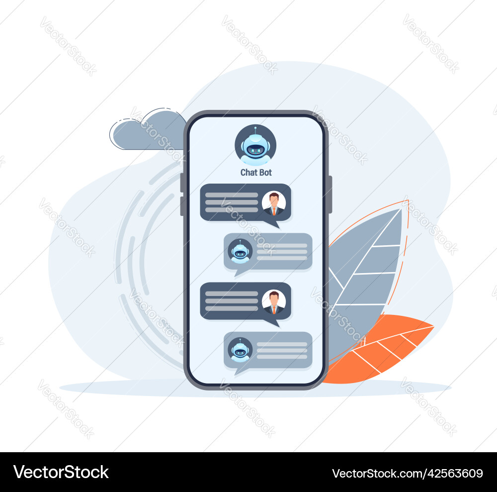 Flat chat bot for web design isometric Flat chat bot for web design isometric vector image