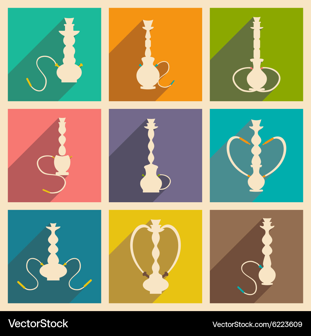 Flat with shadow concept and mobile application Vector Image