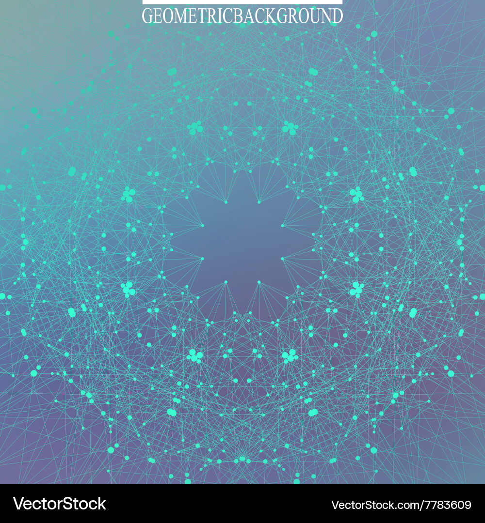 Geometric abstract backdrop with connected lines vector image