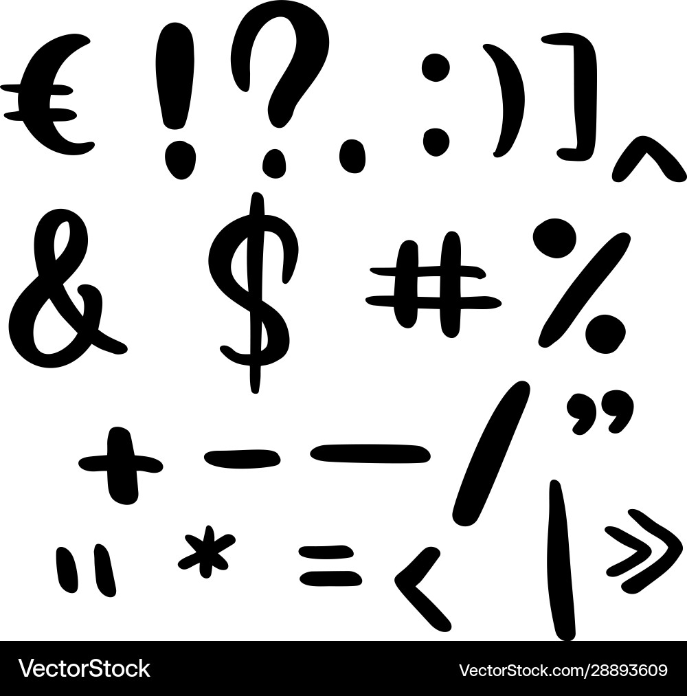 Handgezeichnete Kalligraphie Handgezeichnete Kalligraphie vektorbild