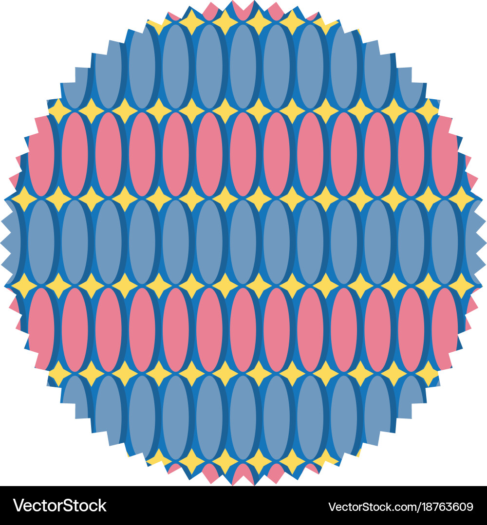 Isolated pattern circle design vector image