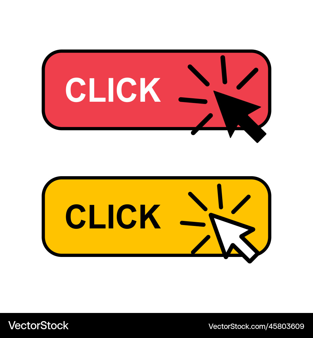Klicken Sie hier Web-Taste Internet-Flach Klicken Sie hier Web-Taste Internet-Flach vektorbild