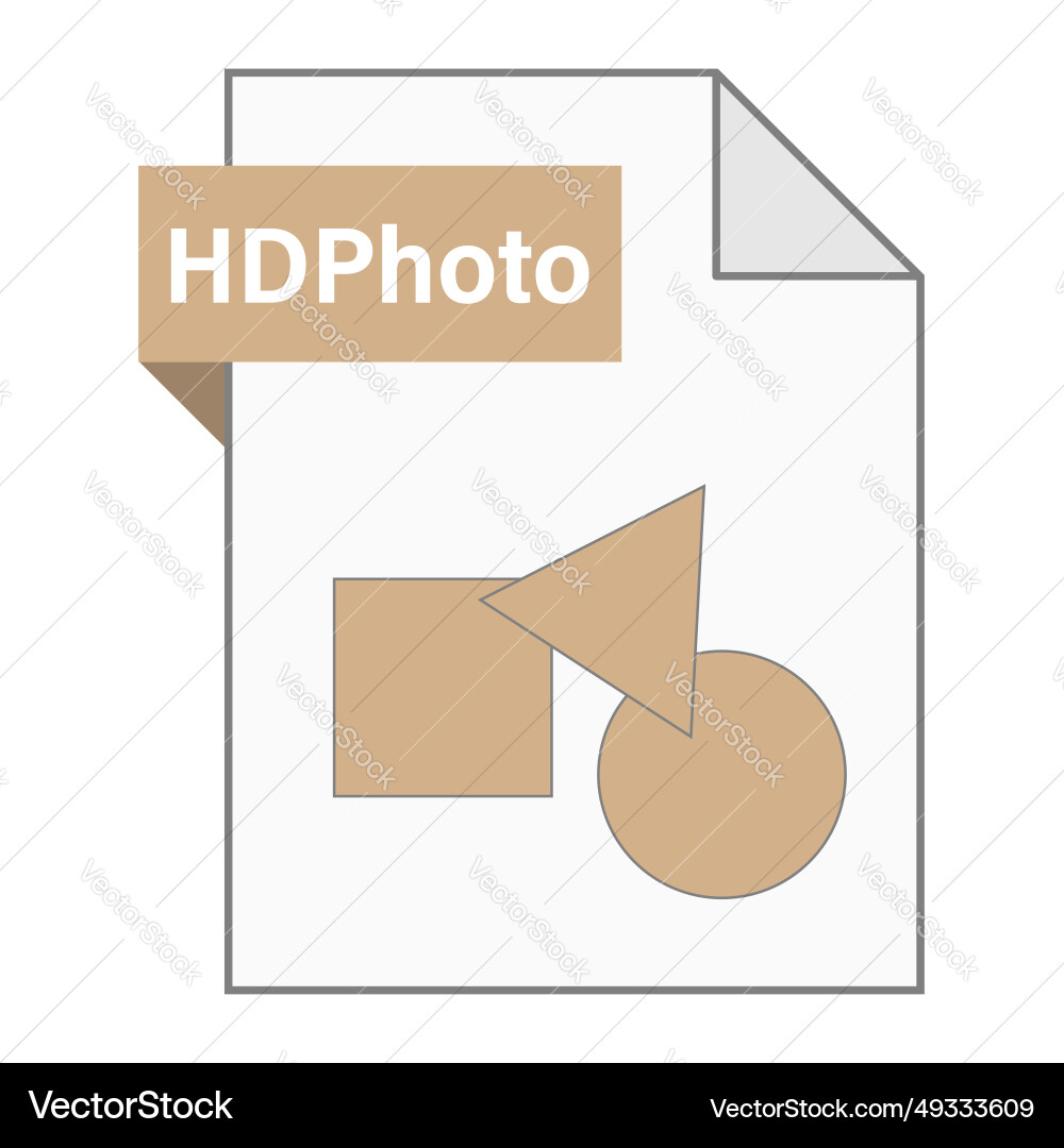 Modern flat design of hdphoto file icon for web Modern flat design of hdphoto file icon for web vector image