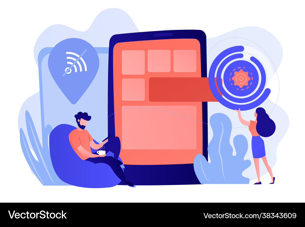 Progressive web app concept Progressive web app concept vector image