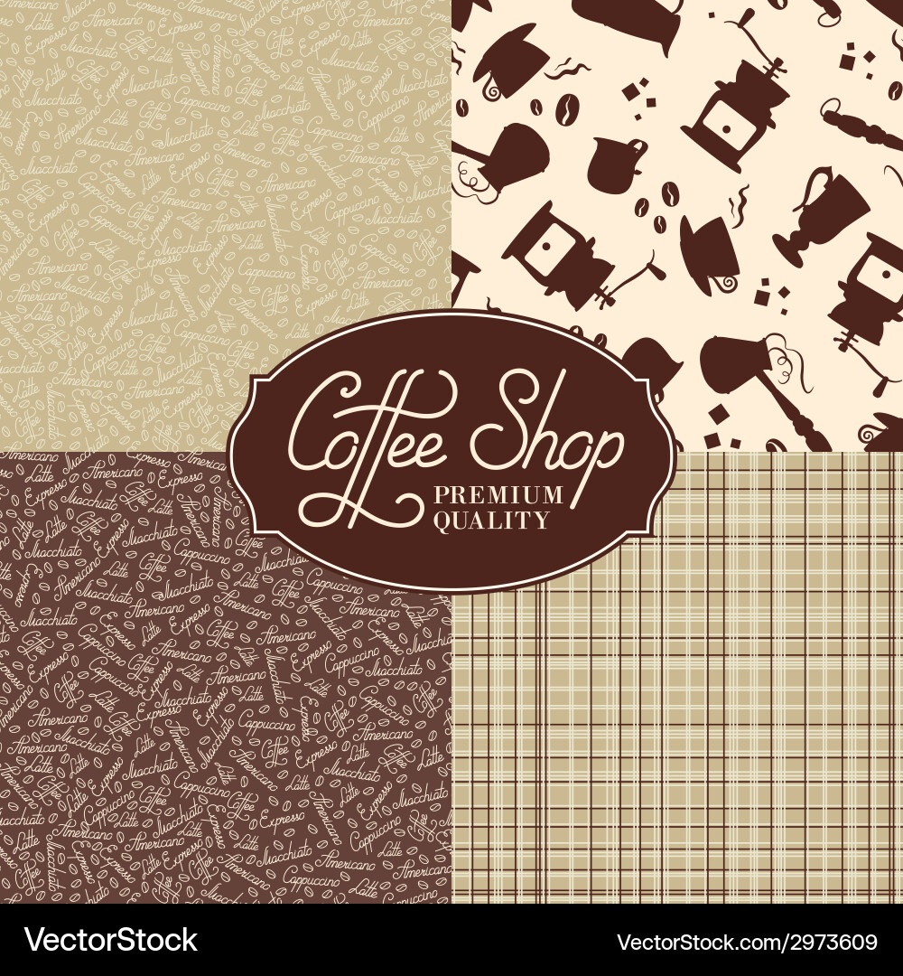 Seamless pattern set vector image