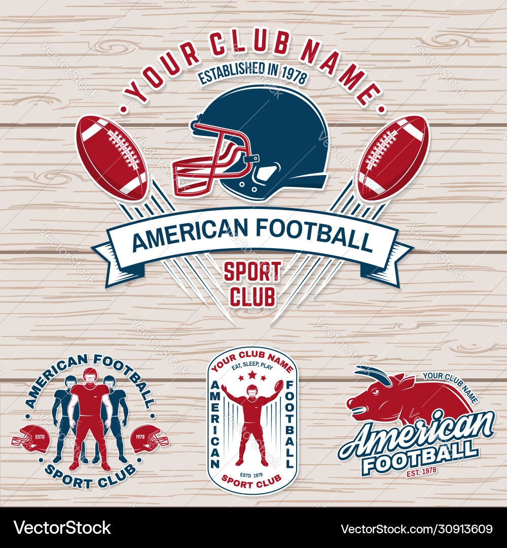 Set american football or rugby club badge Set american football or rugby club badge vector image