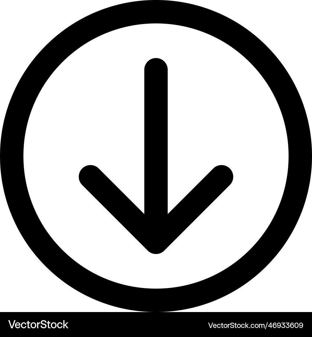 Simple arrow icon minimalistic design vector image