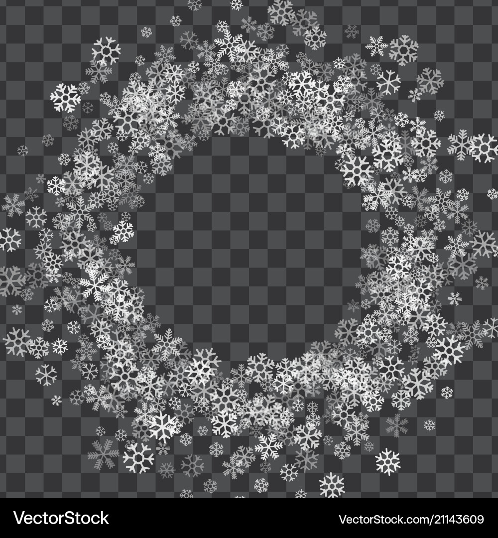 Snowflake Scatter Frame Vector Image