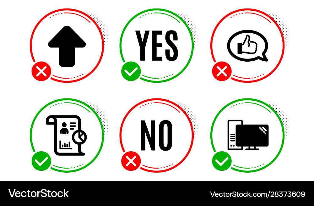 Upload feedback and report icons set computer Upload feedback and report icons set computer vector image