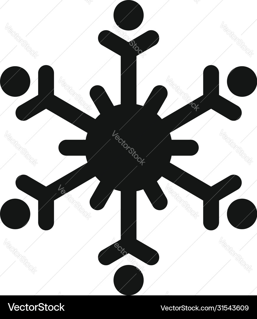 Winter snowflake icon simple style Winter snowflake icon simple style vector image
