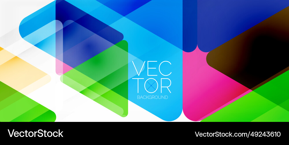 Abstract background color transparent triangles Vector Image