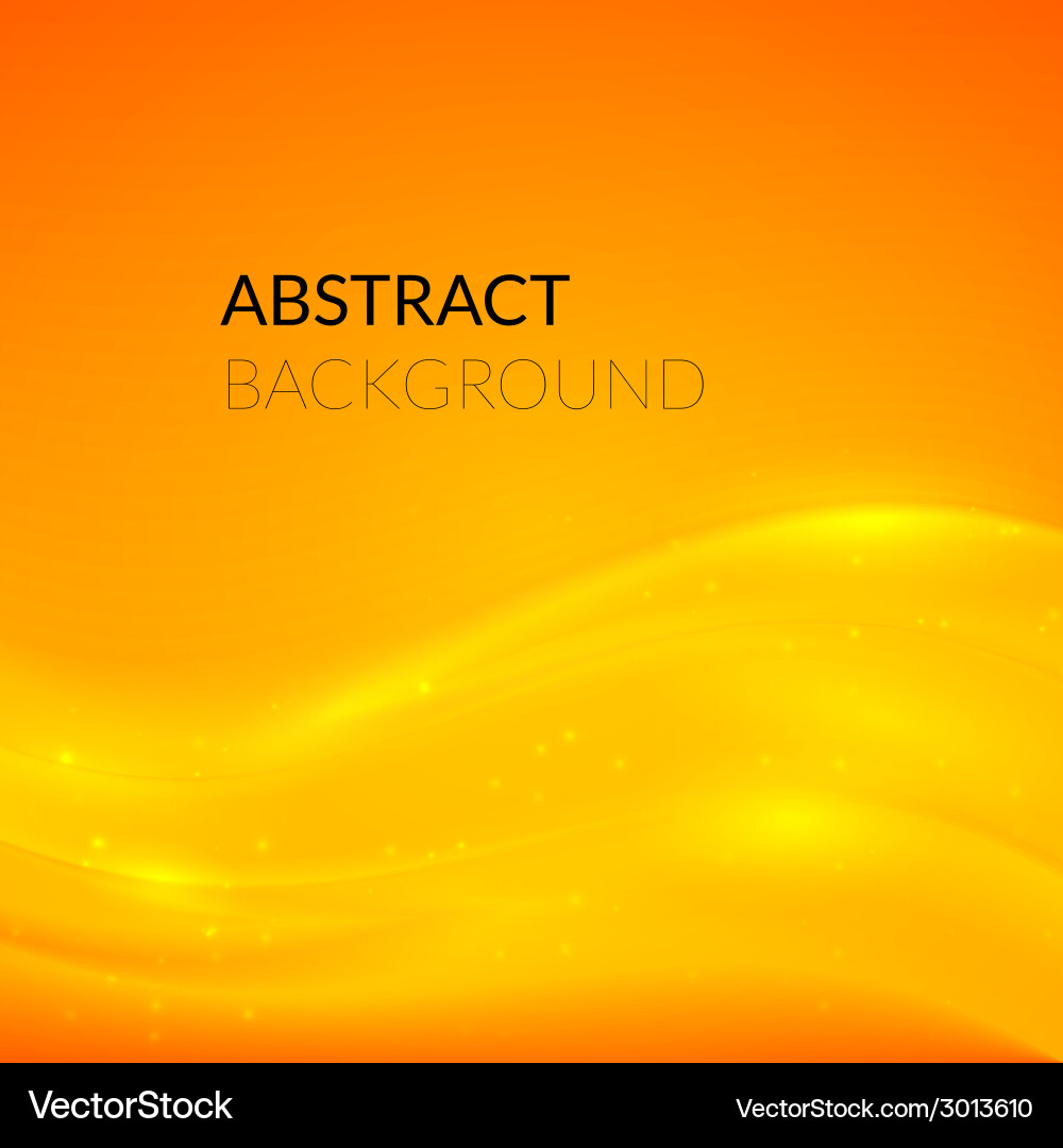 Abstract orange background with smooth lines vector image