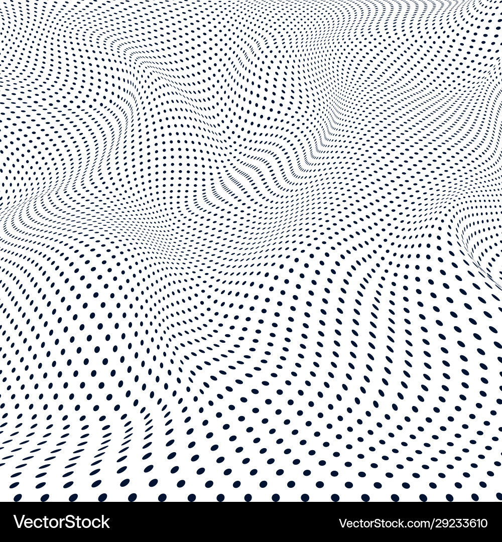 Abstract Wave Surface Dots vector image
