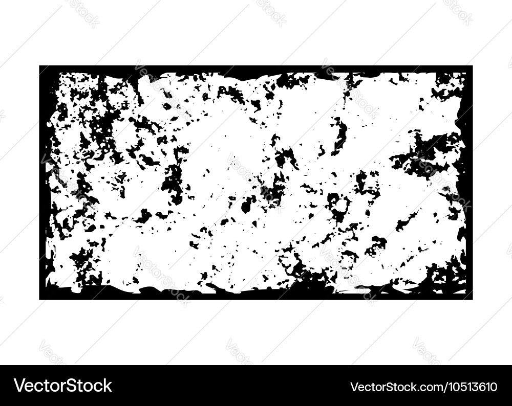 Black & White Grunge Texture Frame Vector Image