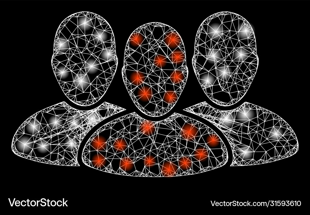 Bright web network user group with lightspots Bright web network user group with lightspots Vector Image