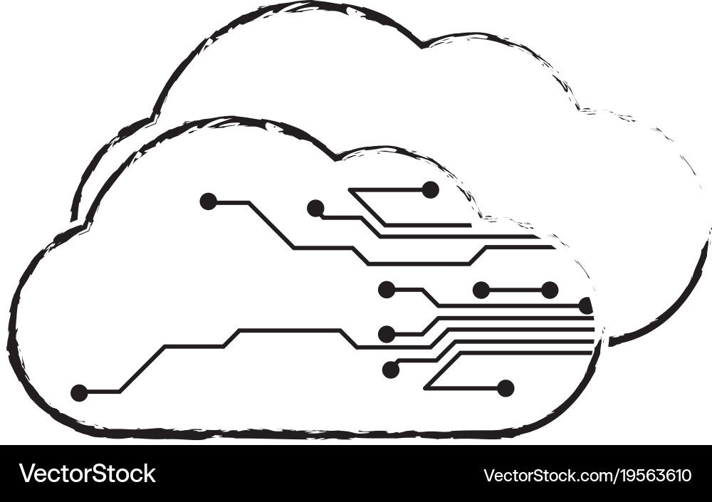 Cloud computing design Vector Image