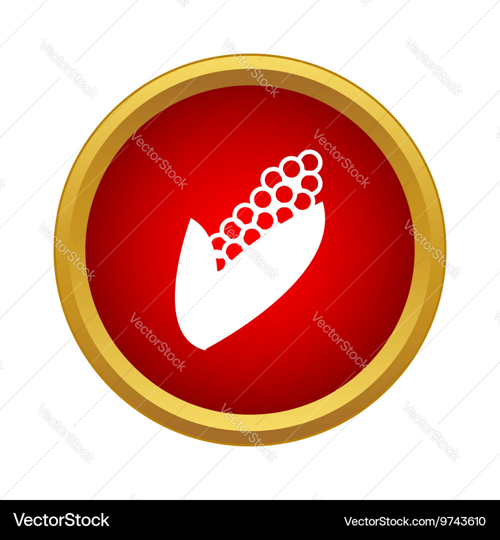 Corncob icon in simple style Vector Image