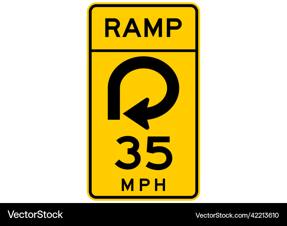 Curve ramp speed Vector Image
