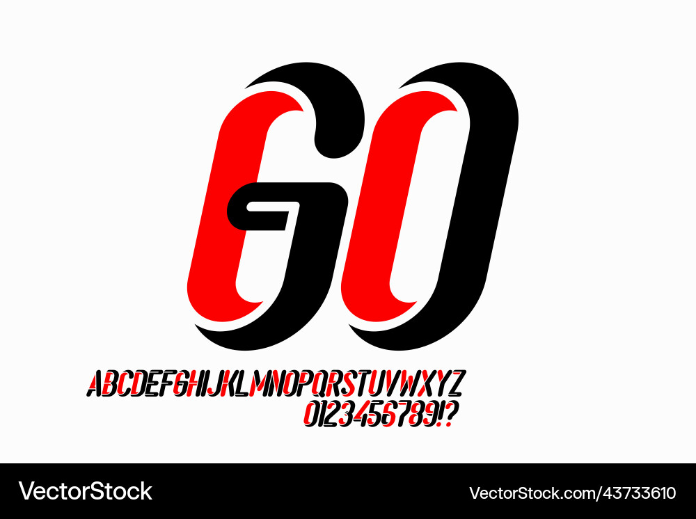 Dynamic Speed Font - Sport Style Vector Image