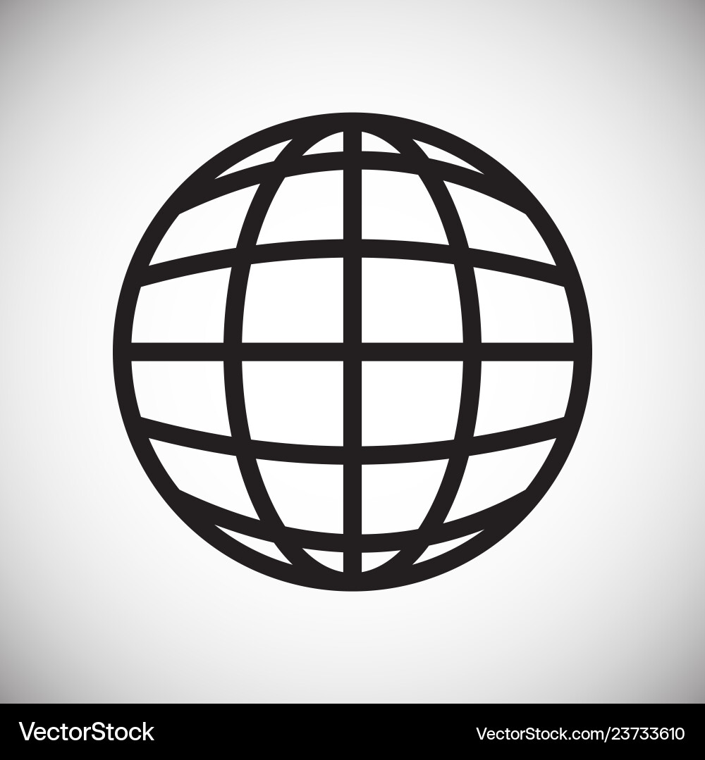 Globe icon on white background for graphic and web Globe icon on white background for graphic and web Vector Image