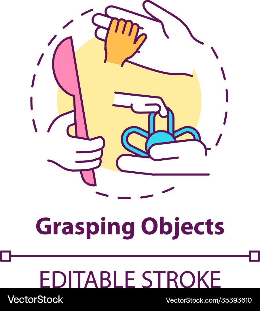 Grasping objects concept icon Grasping objects concept icon vector image