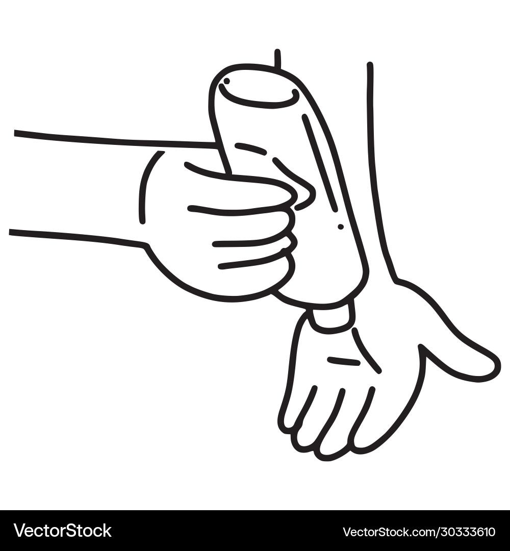 Hands Using Hand Sanitizer vector image