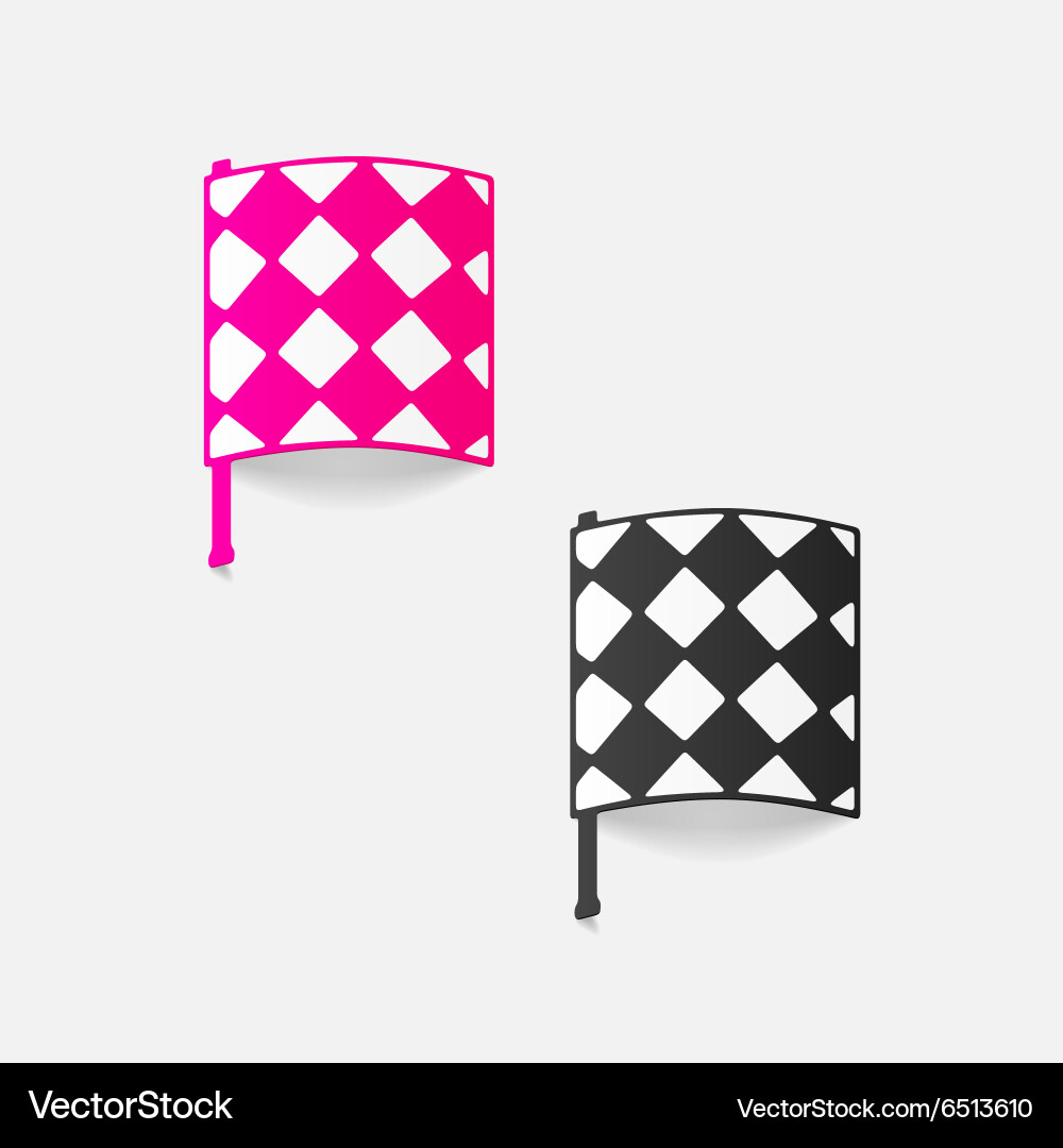 Realistic design element linesman flag vector image